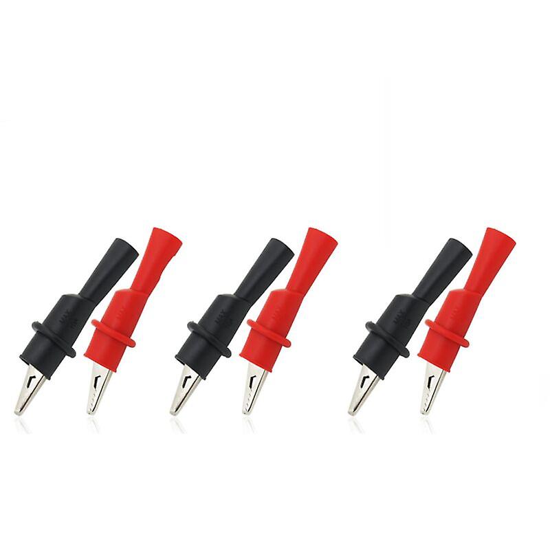 6 Push-in Crocodile Clips for Multimeter Test Lead (1000V/10A)
