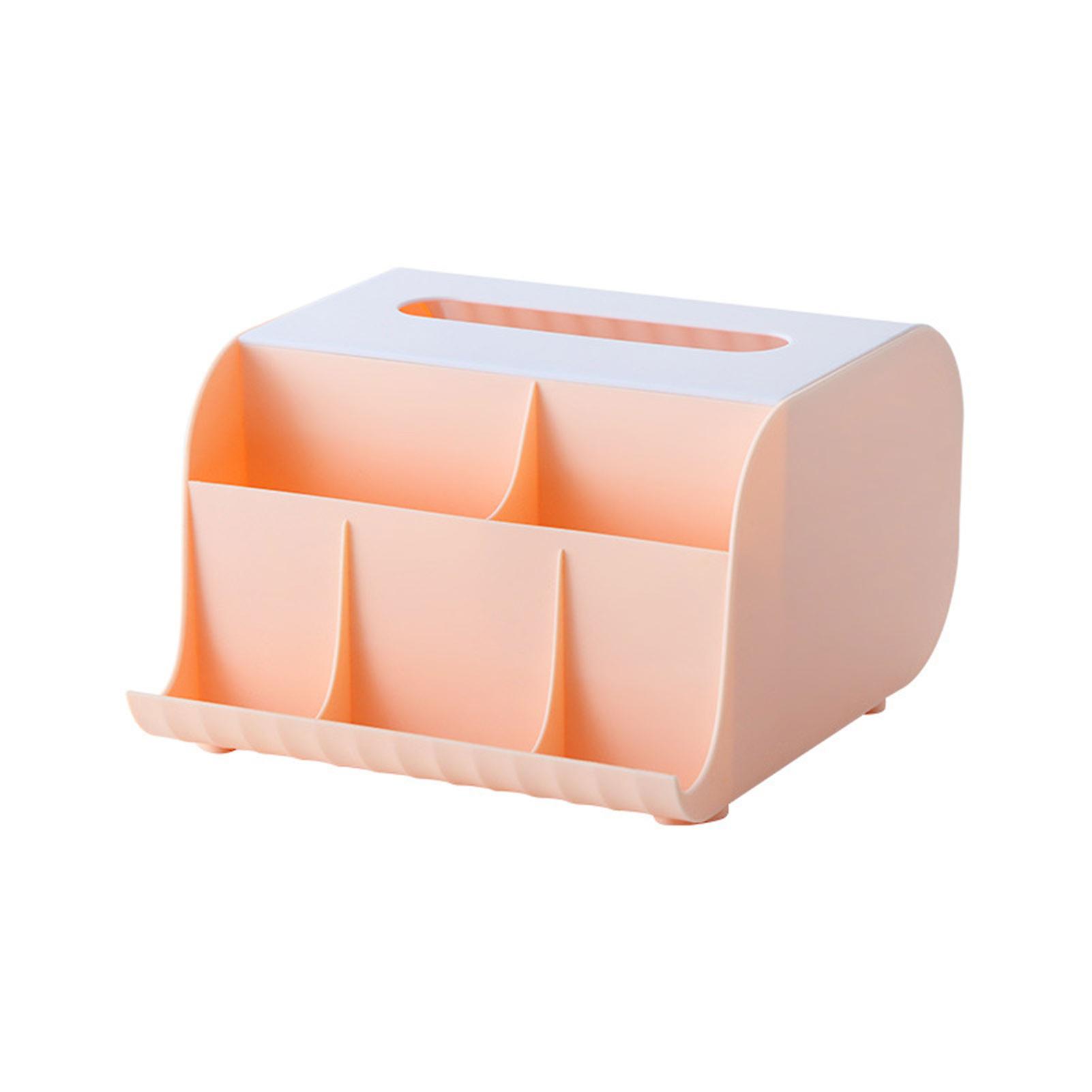 Roll Tissue Dispenser Box Holder Multi Use Tissue Container Box For Tissue Paper Tv Remote Pencils Sticky Notes