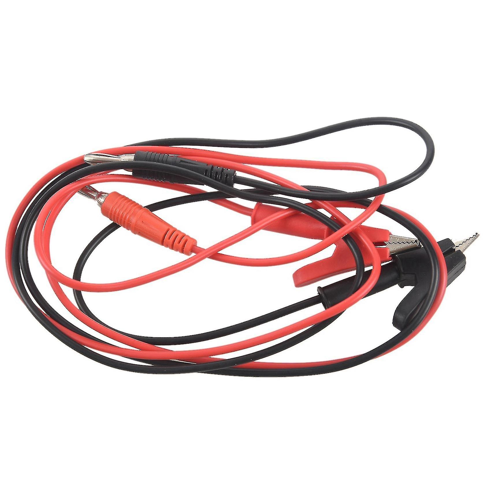 1m lang alligatorklips til bananpluggtestkabelpar for multimeter