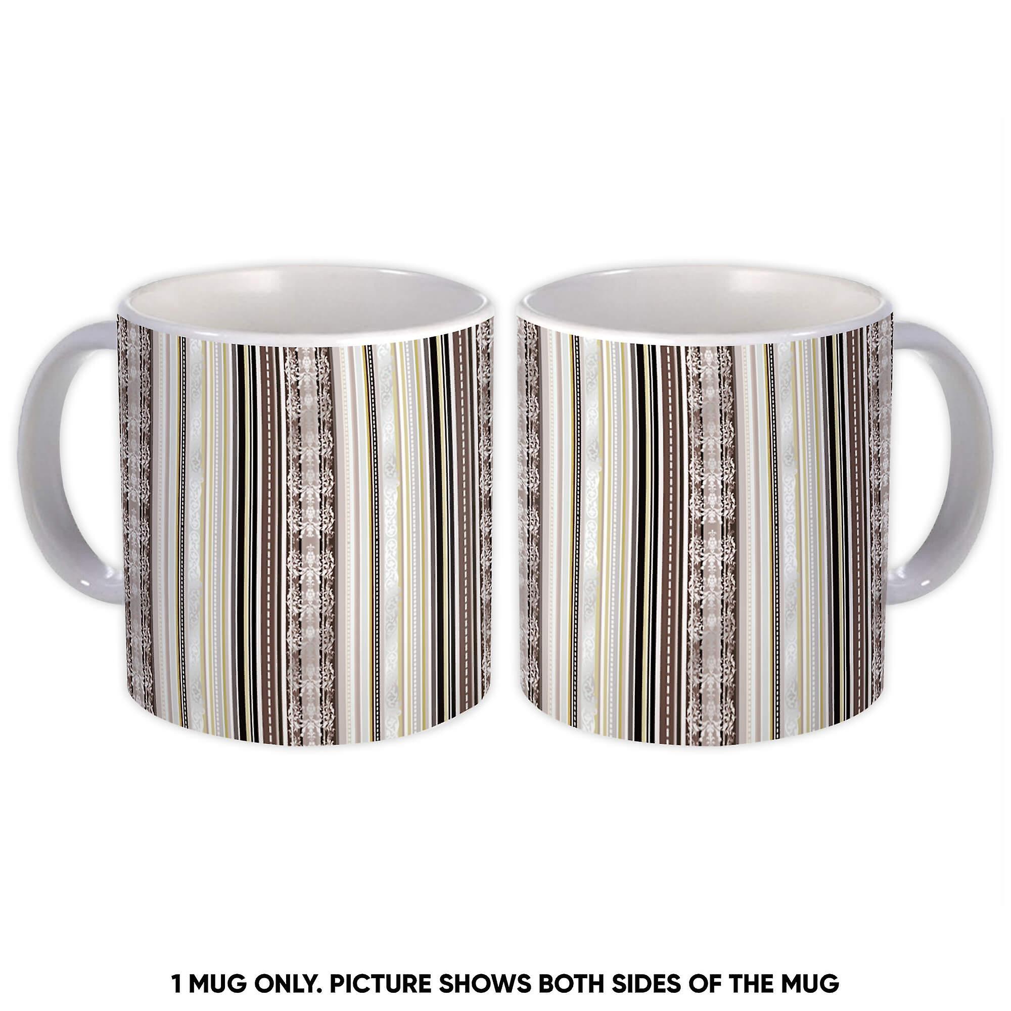 Taza de regalo: Stripes Arabesque Pattern Abstract