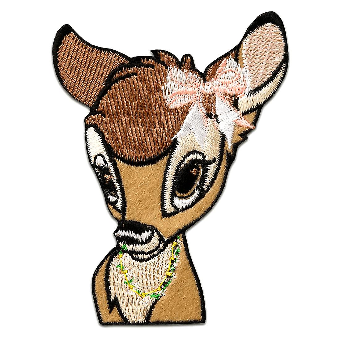 Patch / Iron-on Patch - BAMBI Head Disney Animal Kids – brown - 6x8cm - Patch
