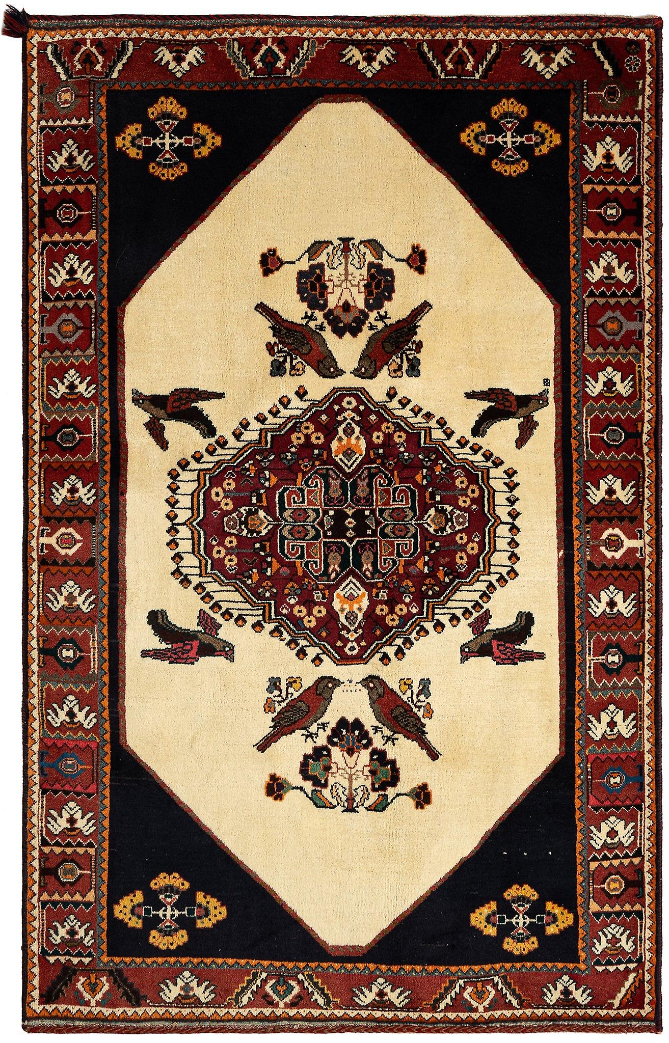 Hadorn Ghashghai 130x208 with Creme Hand Made Persien Rug