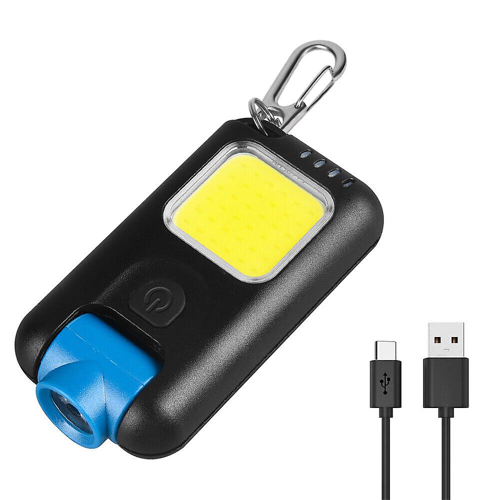 Mini COB Flashlights Bright Rechargeable Keychain Small Pocket Light