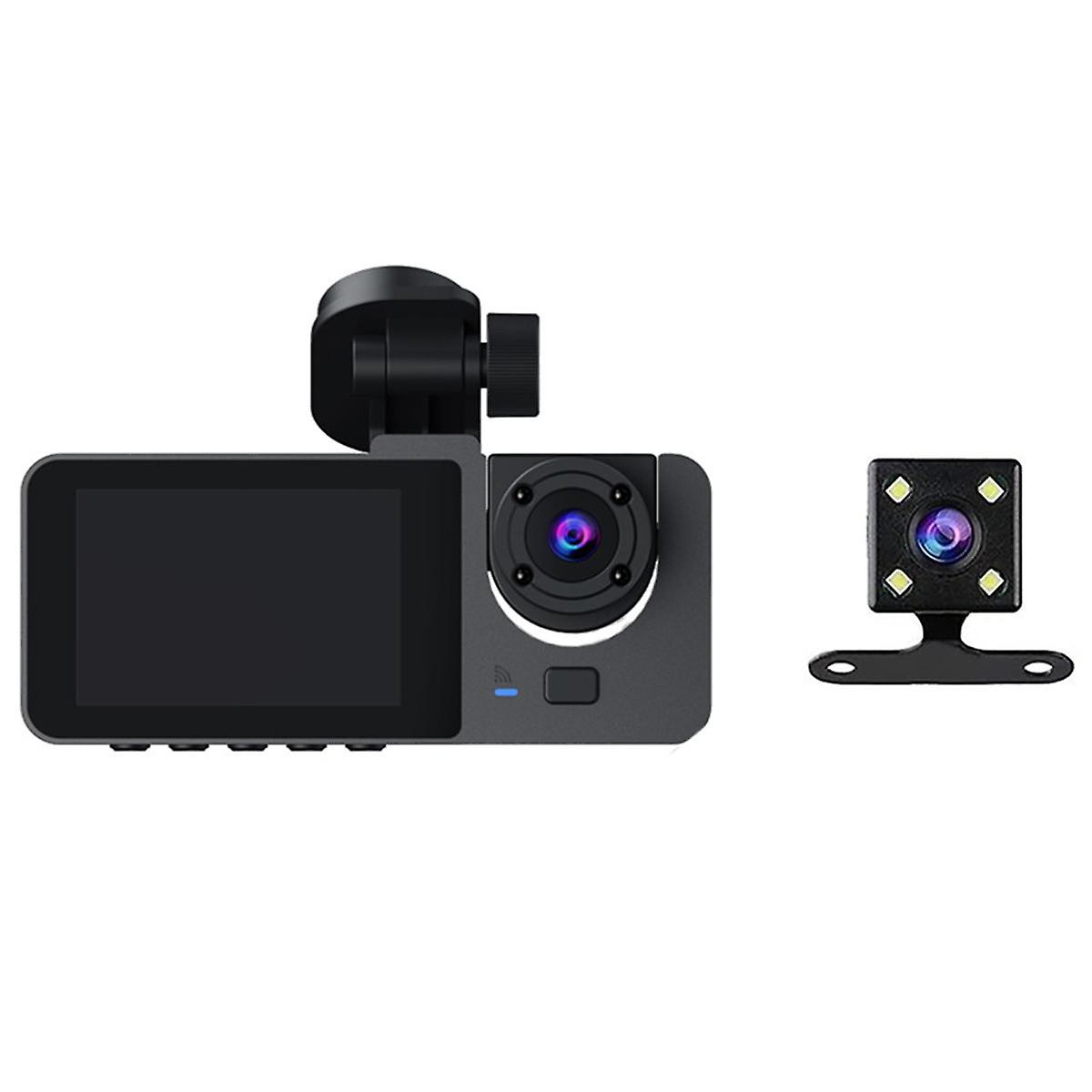 1080P Car Dash Camera Front and Rear Inside,2.0 Inch IPS Screen,Night Vision,G-Sensor,Loop Recordin
