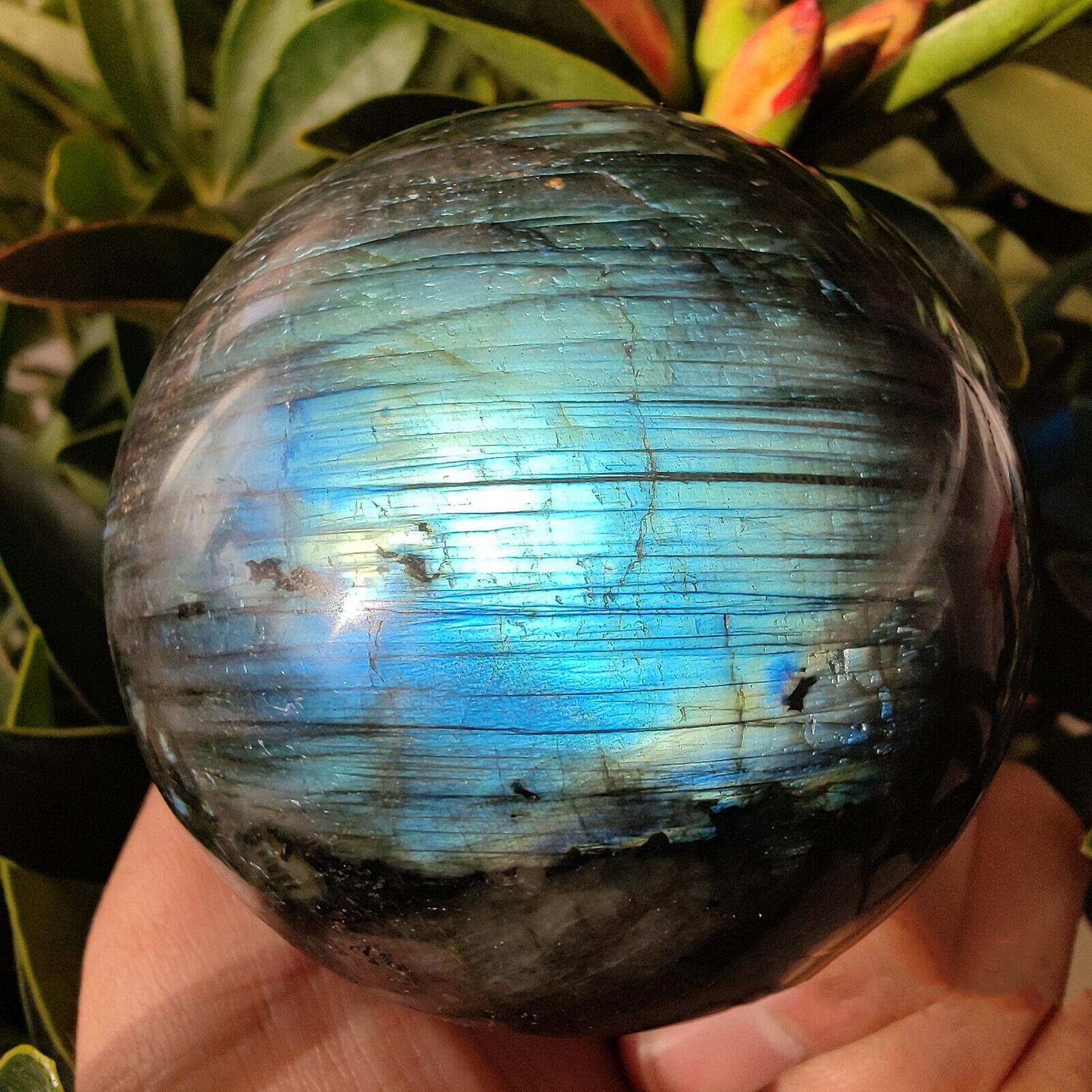 Natural Labradorite Crystal Ball Sphere Healing