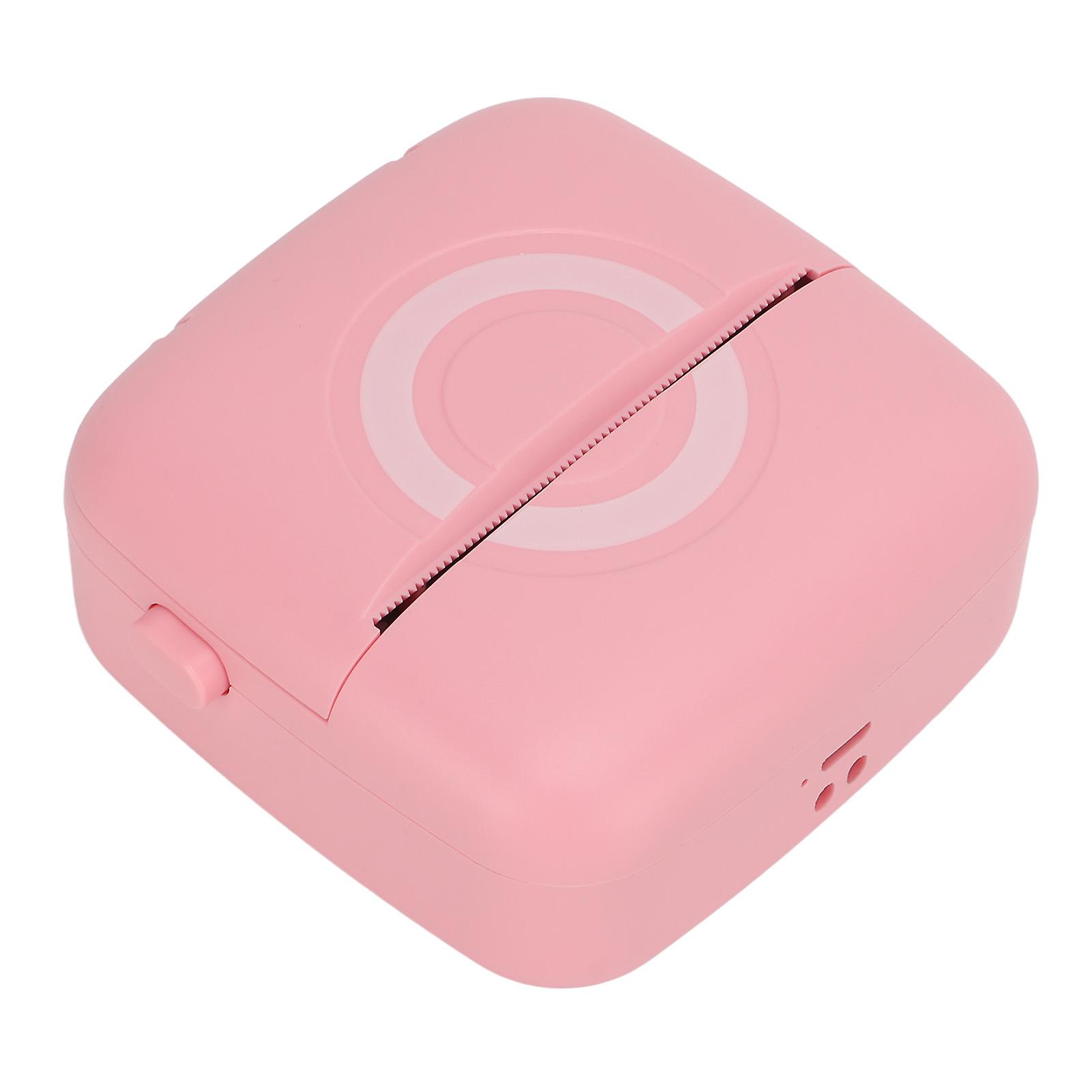 Mini Thermal Printer Bluetooth Portable Handheld Sticker Printer 200DPI USB Charging Small Smart Mistakes Printer Pink 