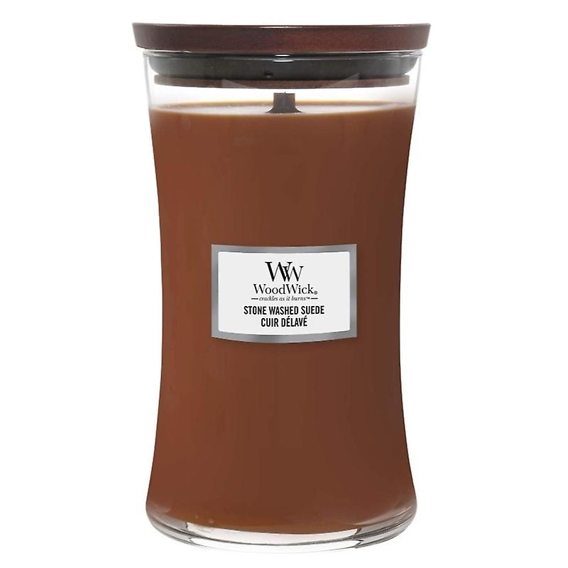 WoodWick Large - Stone Washed Suède