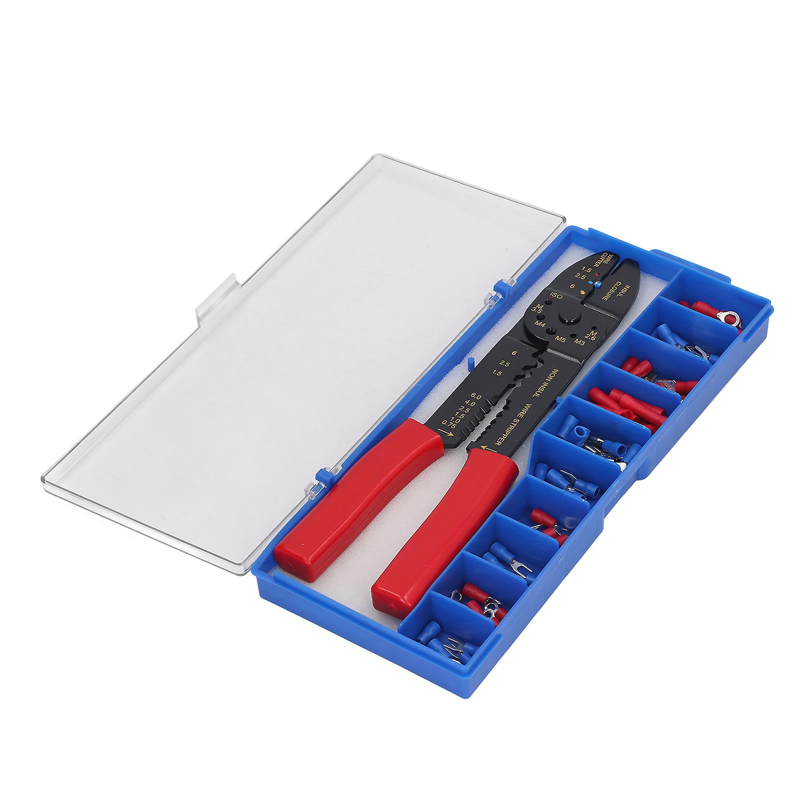 Wire Terminals Crimping Tool PVC Insulated Terminal Crimper Kit for Stripper Wiring Projects 