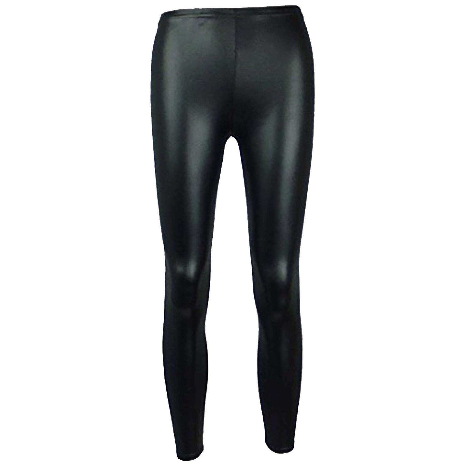 Piger Våd Look Sorte Leggings