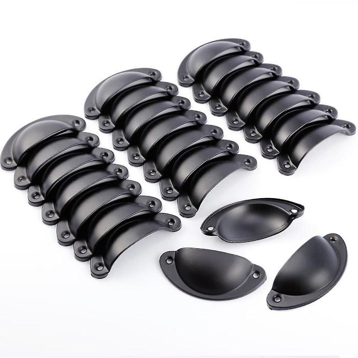 Cabinet Handle Set - 82mm - Vintage Case - Black 24 pcs