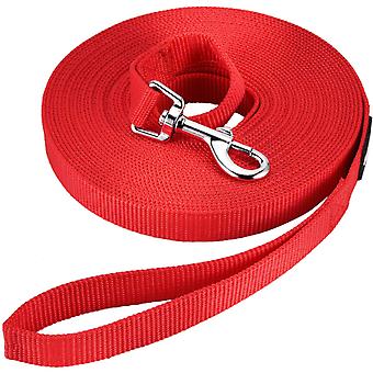Veeki Dog Training Leash Long Line Puppy Obedience Recall Lead for Dogs  Great for Play Camping Beach Backyard (XL 50Ft, Red)