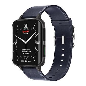 Sanlepus 2021 ECG Smartwatch - Leather Strap Fitness Sport Activity Tracker Watch Android - Blue