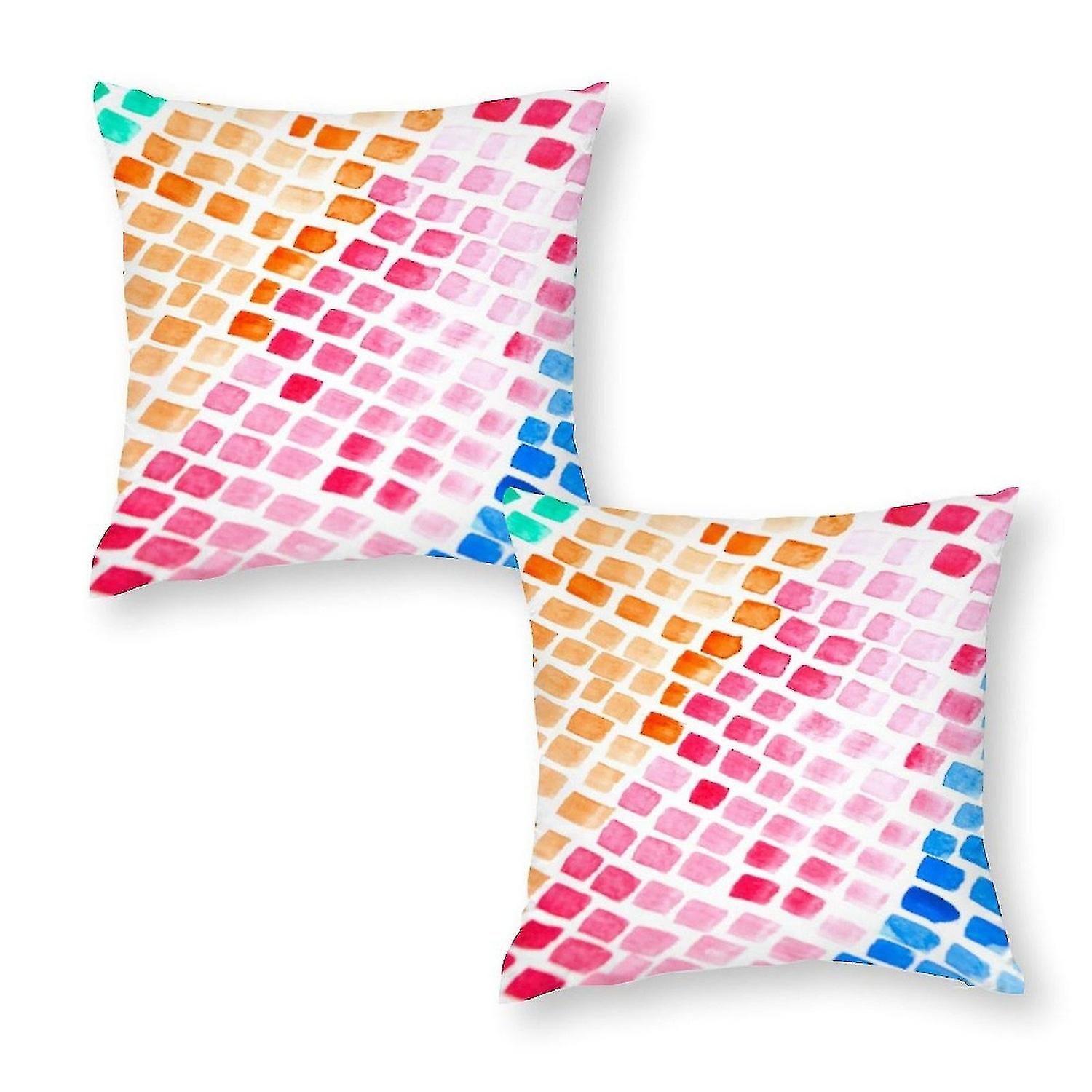 Close-up photo of palette print pillowcase