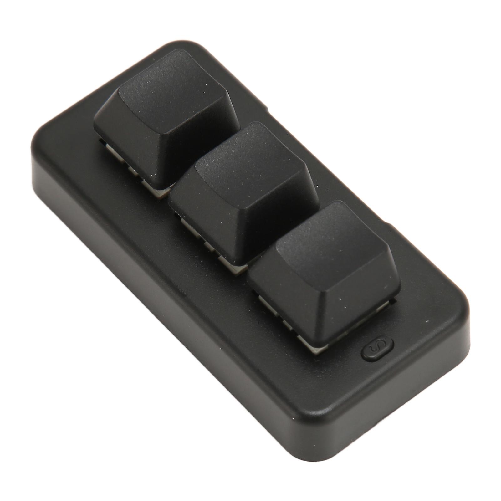 3 Key Mini Keypad 3 Mode USB Wireless 2.4G Bluetooth HID Programming Blue Switch Mini Macro Mechanical Keyboard