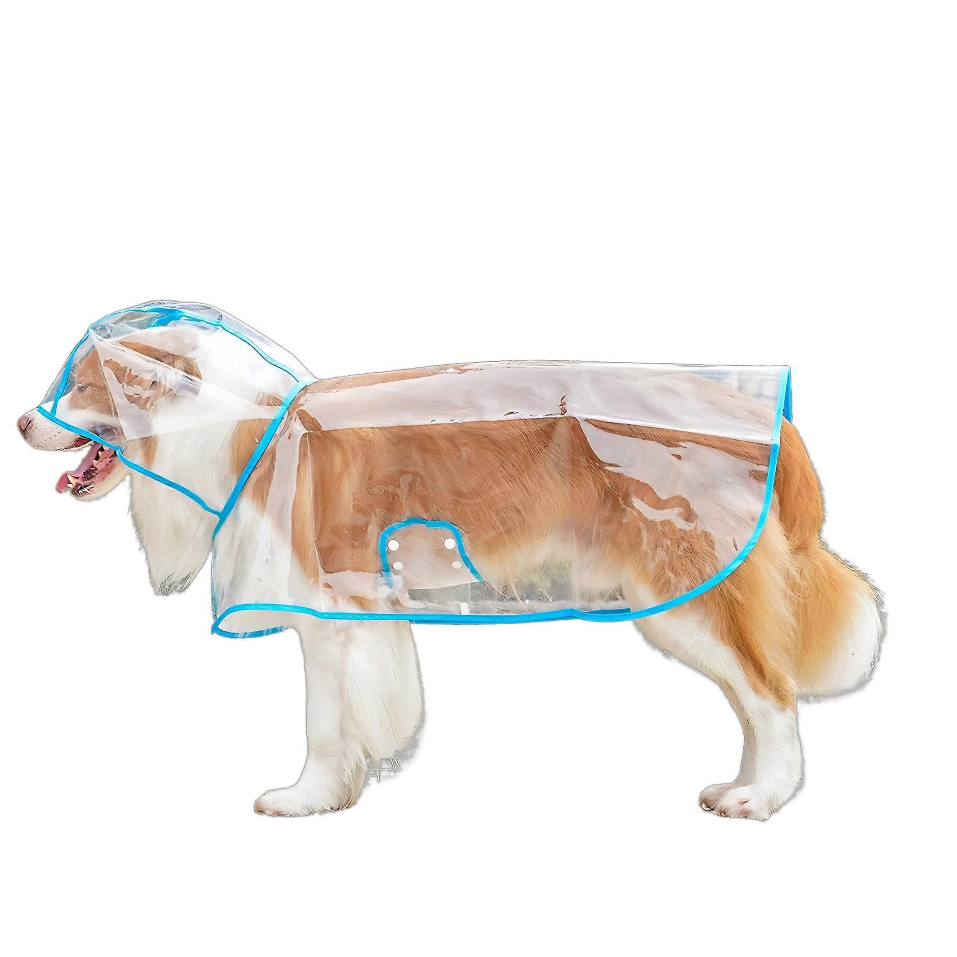 Pet Dog Raincoat Transparent Waterproof Clothes Hooded Puppy Jacket Rain Coat