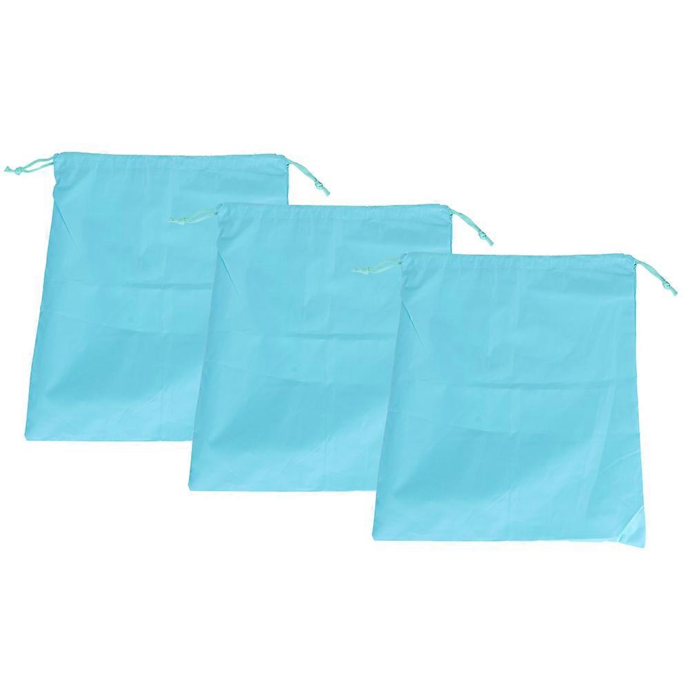 3pcs Largecapacity Waterproof Dustproof Nylon Drawstring Bag For Clothes Shoes Storage