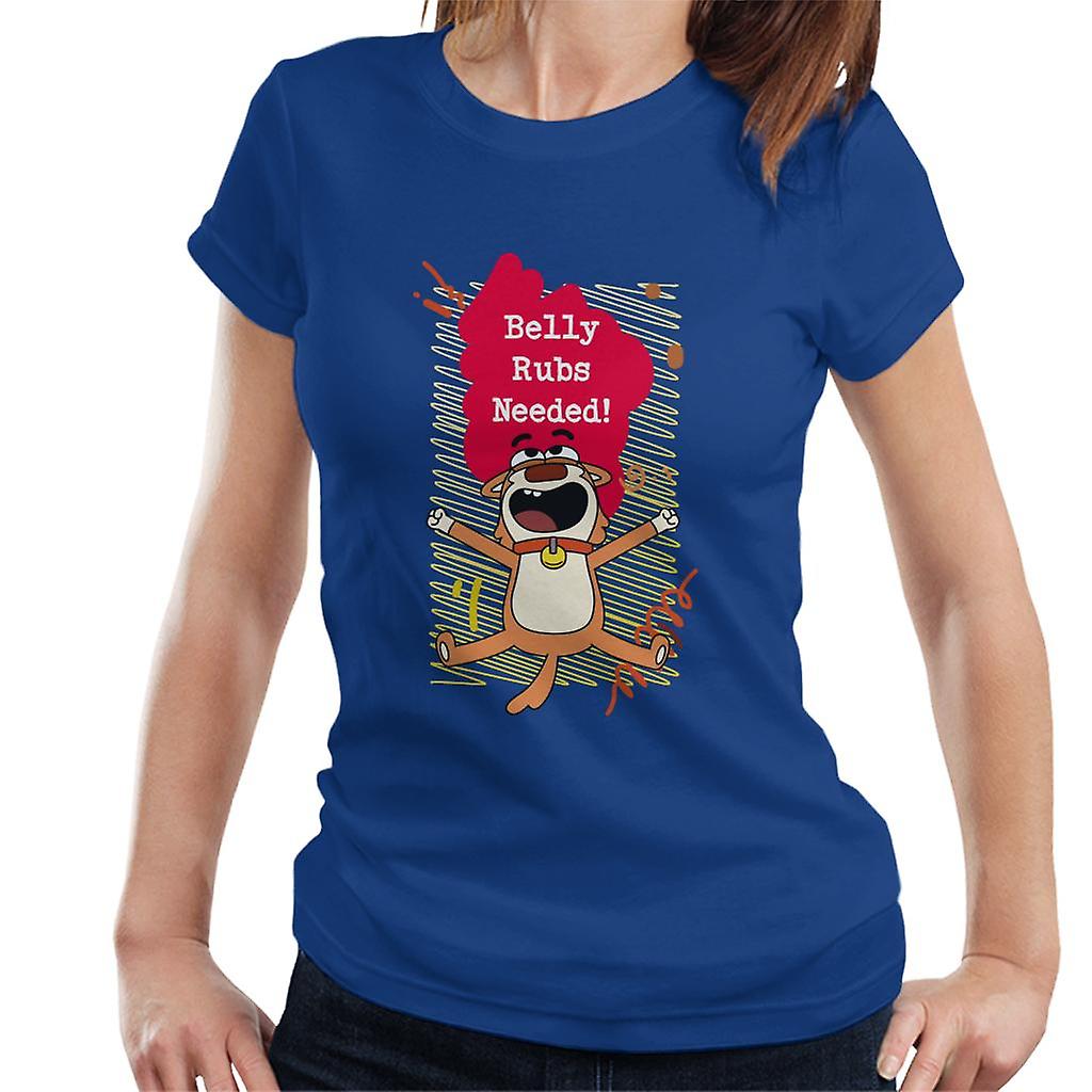Boy Girl Dog Cat Mouse Cheese Belly Rubs Needed Women's T-Shirt