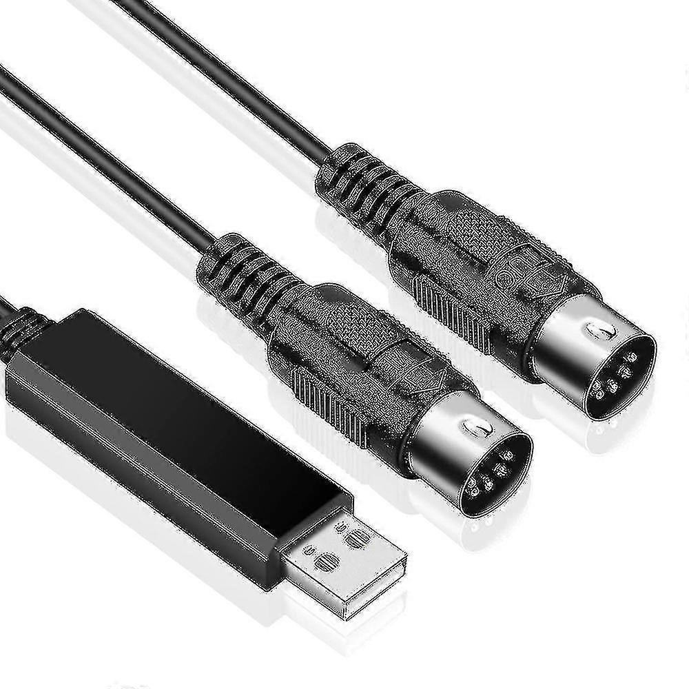 Usb Midi Cable Converter Compatible With Pc To Piano Keyboard In Studio 6.5ft