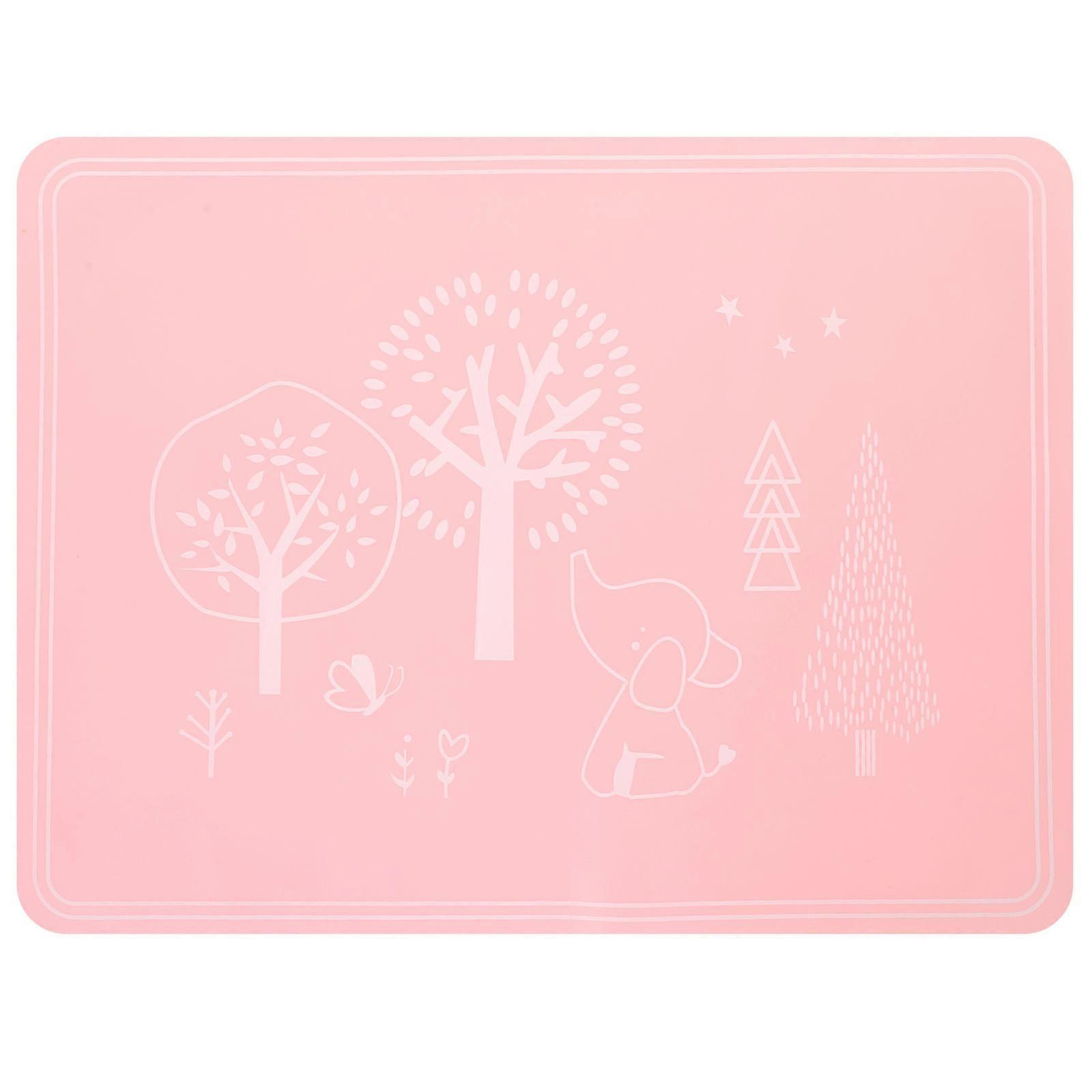 Children Silicone Placemats Flexible Non-slip Dinnerware Table Mats With Lion Pattern 40x30cm(Mixed Style)