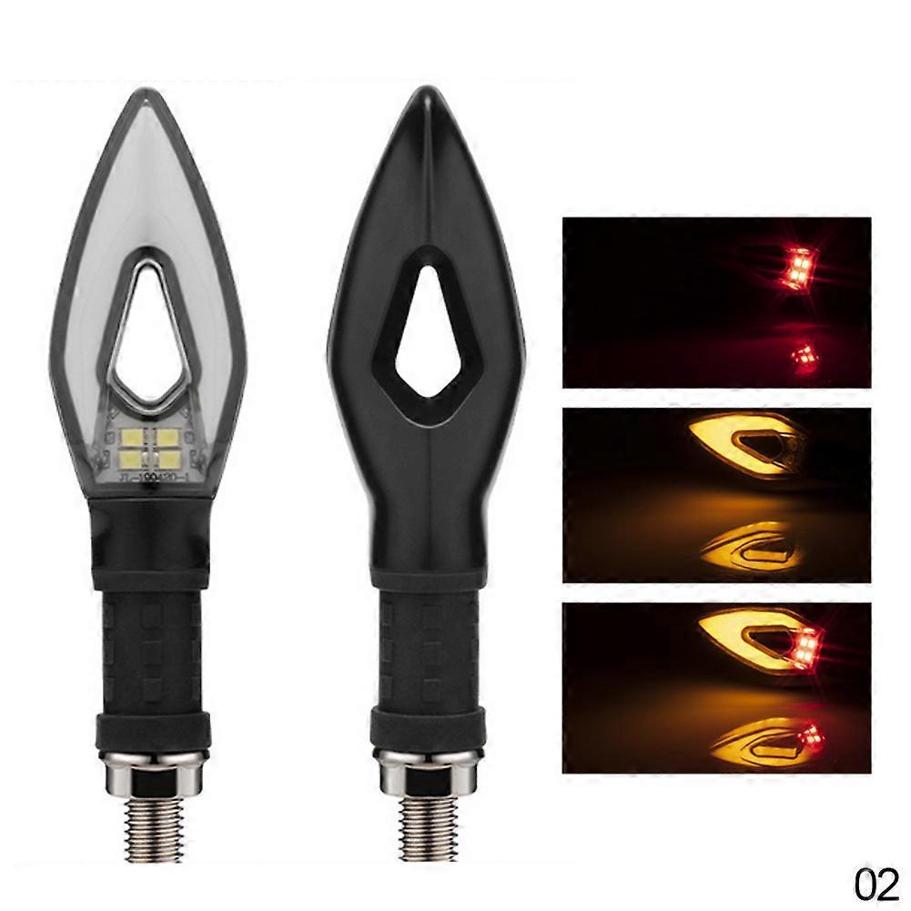 2pcs Universal Motorcycle 13led 12v Amber+blue/red/white Double Color Turn Signal Indicator Light Blinker Motorcycle Turn Signal