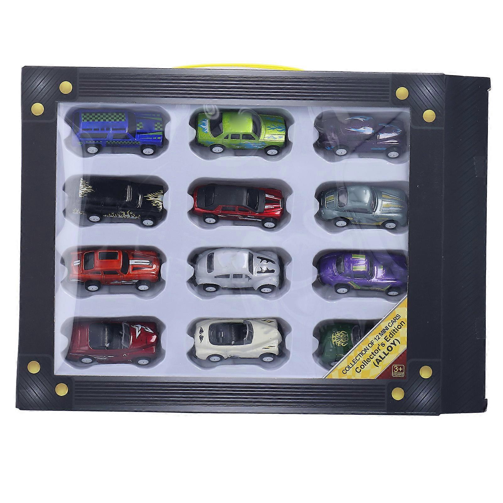 12pcs Alloy Car Model Highly Simulation Pull Back Vehicle Model Toy For Children