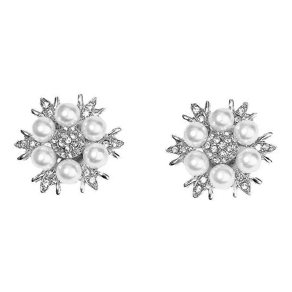 2ピースシューズクリスタルジュエリー取り外し可能なシュークリップブライダルシューズジュエリークリップ