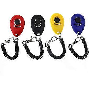 4 stk hund kjæledyr trening clicker med stropp for katt eller hund hest