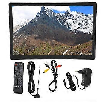 Tragbarer Fernseher 16 Zoll hochempfindlicher Tuner Wiederaufladbarer LED-Digitalfernseher mit Ständer für den Außenbereich EU-Stecker 100240V Nr. 8151