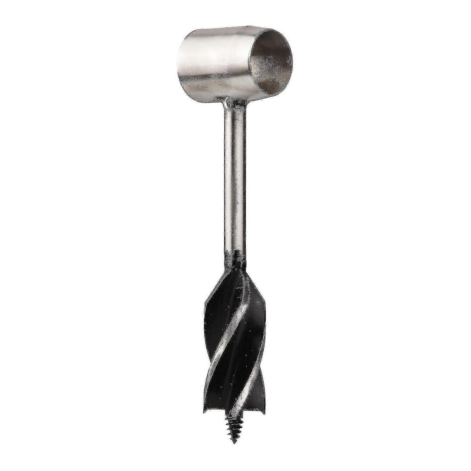 Survival Tool 4-edge Manual Auger Settler Wrench Bushcraft Scotch Eye Hand Auger Drill For Woodworking Camping Firewood Splitting( Size : Leather Shea