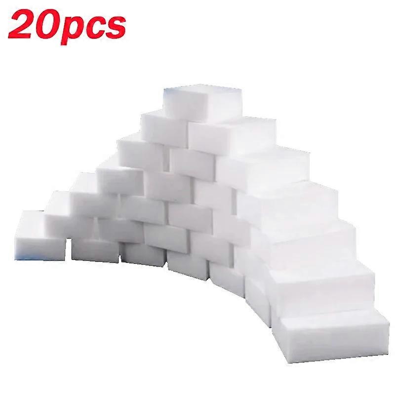 20pcs/lot מחק ספוג קסם ספוג מלמין לבן לשטיפת כלים מטבח כלי ניקוי ניקוי משרד אמבטיה 100*60*20 מ"מ