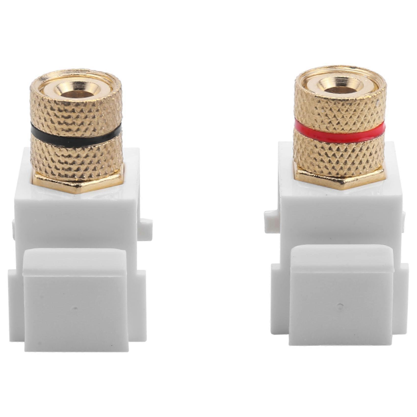 Speaker Post Snap-in Banana Jack - White, 10Pcs