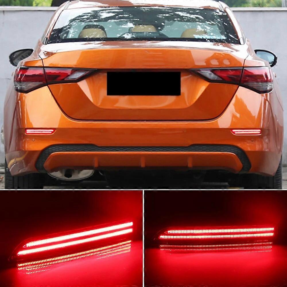 CSCSNL 2PCS LED Rear Bumper Reflector Lights for Nissan Sentra Sylphy 2020 2021 Car Turn Signal Brake lamp Fog Lamp
