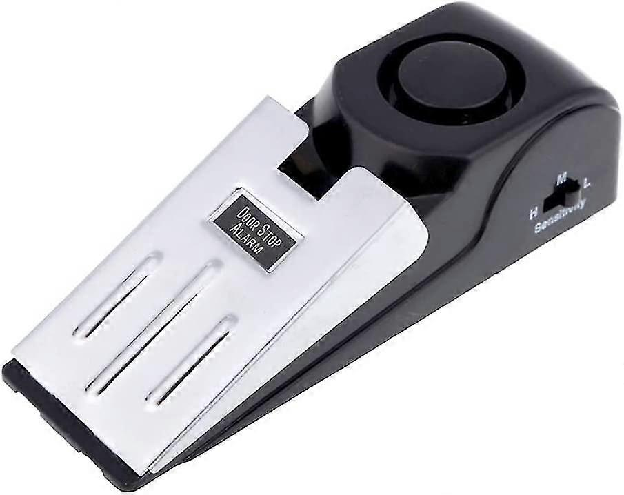 Wireless Mini Vibrator Trigger Wedge Door Stop Alarm Black (1 Pack) Ms-m68