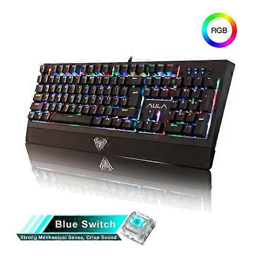 AULA S2018 Wing Of Liberty 104 Keys USB RGB Light Wired Mechanical Gaming Keyboard