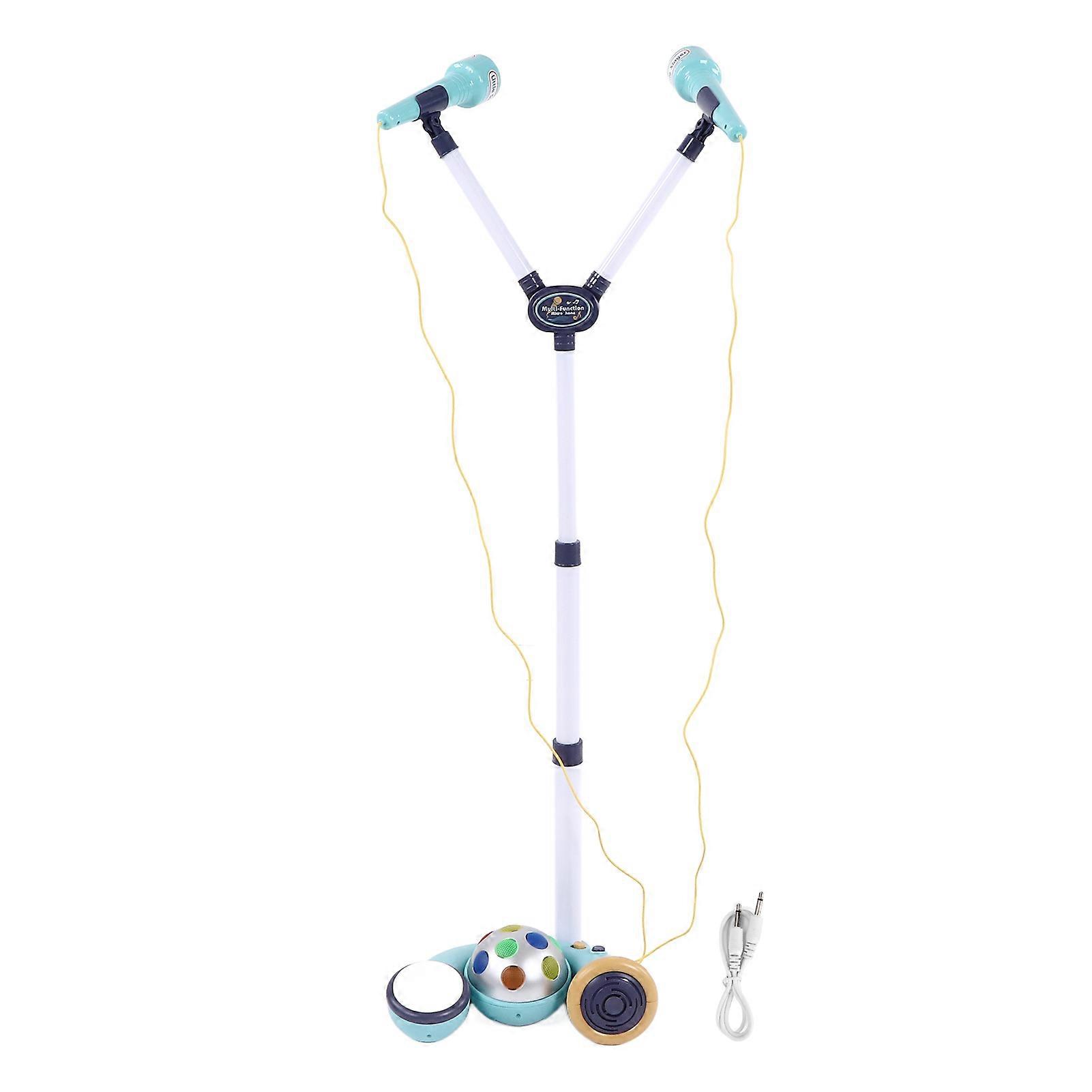 Kids Karaoke Machine Sturdy Lightweight Karaoke Singing Toy with 2 Microphones Adjustable Stand for Kids