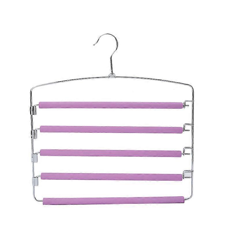 5 Layers Pants Drying Rack Non-slip Dismountable Pants Organizing Stand for Bedroom