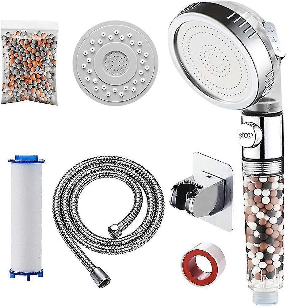 Eco-friendly Shower Head With Pp Cotton Filter, Additional Filter Stones, Spare
