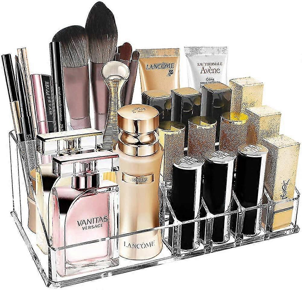 Makeup Organiser, Cosmetic Display Case With 16 Sections For Lipstick Makeup