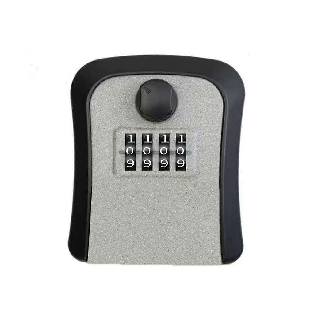 4 Digit Code Key Lock Box Wall Mount Key Safe Waterproof Outdoor Key Hider Box