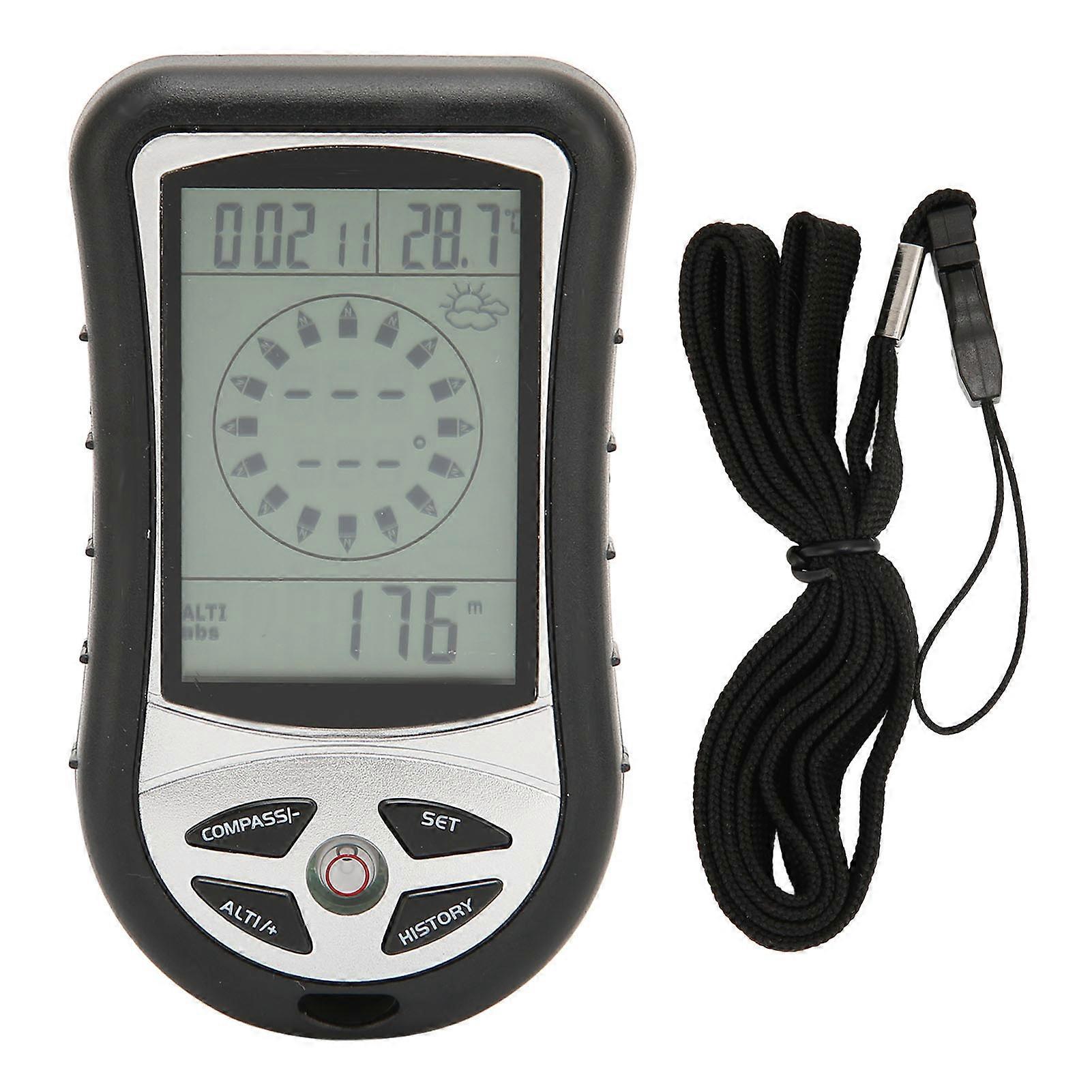 Digital Compass 8 in 1 Multi Functional Outdoor Compass Altimeter Barometer Calendar Thermometer for Outdoor
