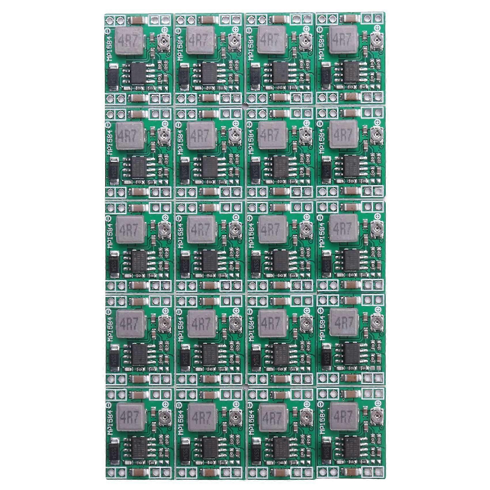20 Pcs Mini Mp1584en Dc-dc Buck Converter Adjustable Power Supply Module 24v To 12v 9v 5v 3v Reduced Voltage Regulator