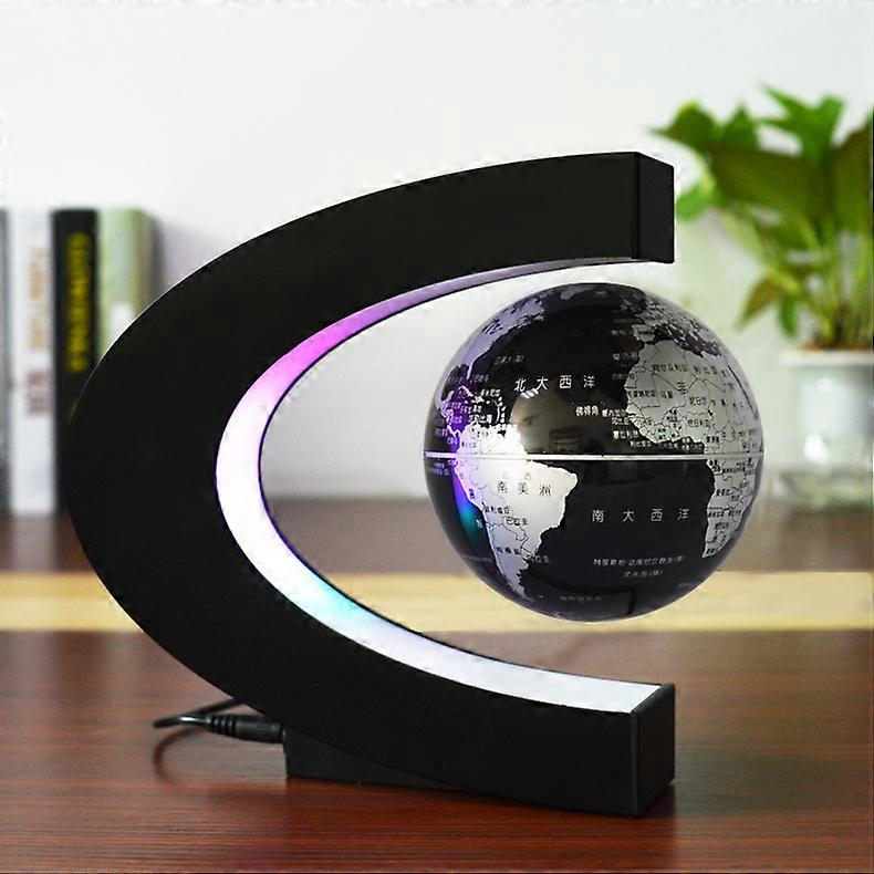 Floating World Globe With Colored Led Lights