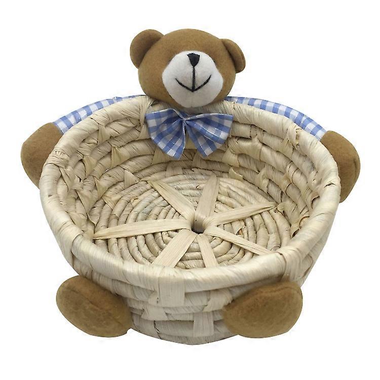 Woven Basket Wall Bear   Mounted