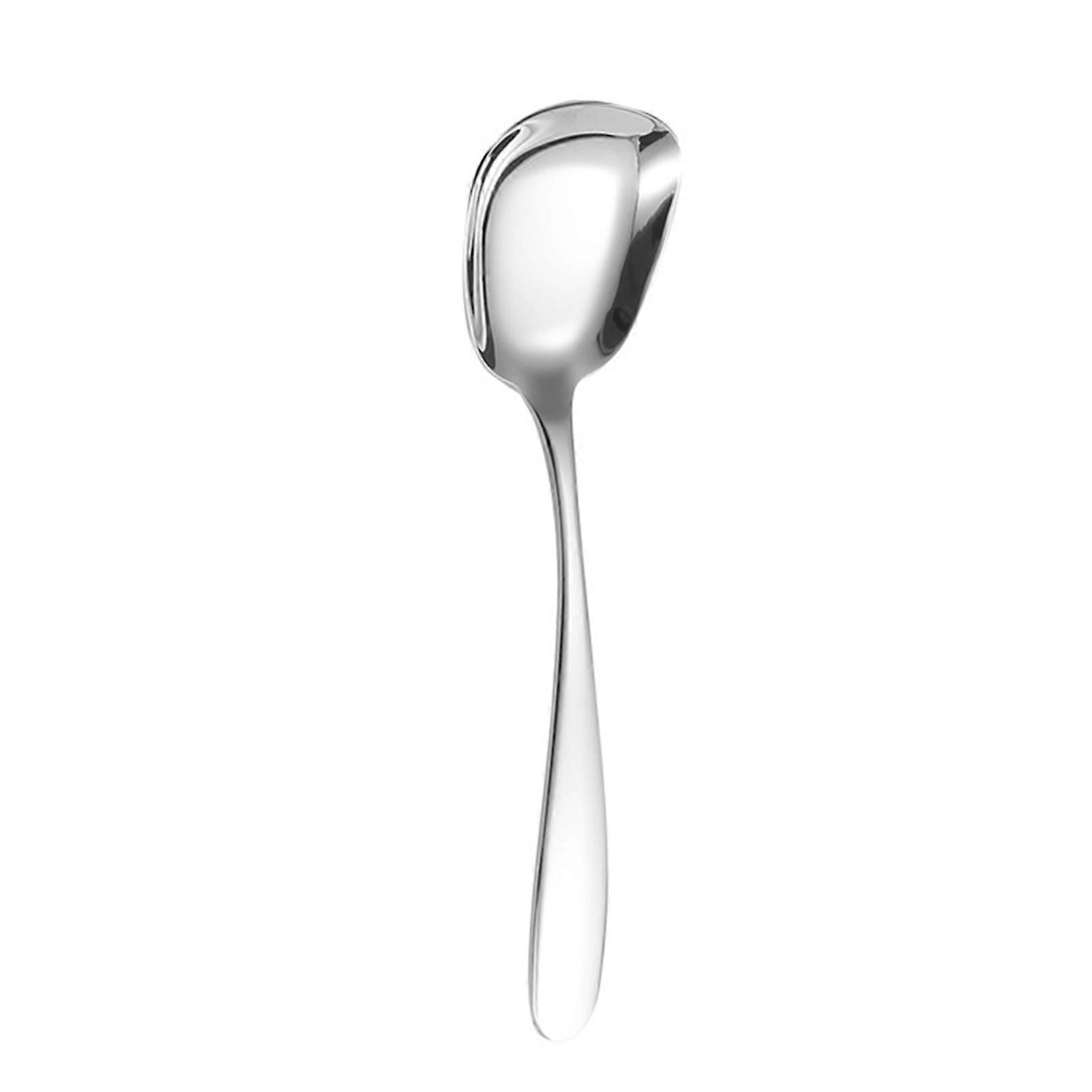 Square Head Spoon Polished Surface Rustproof Corrosion Resistant Stainless-Steel Stirring Spoon Kitchen Tool