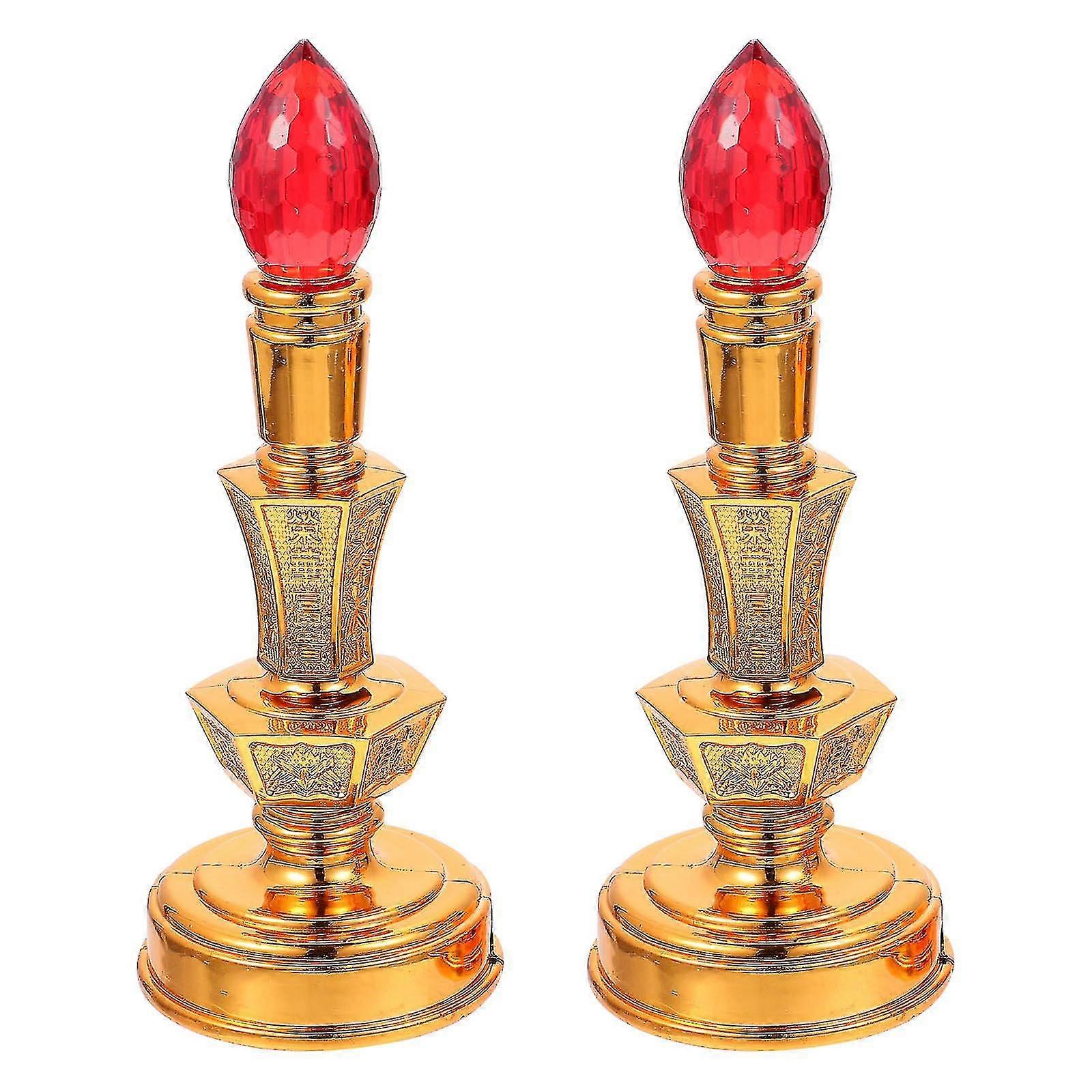 Delicate Simulated Electric Candle Lamp Realistic Wedding Led Candle Light 2Pcs