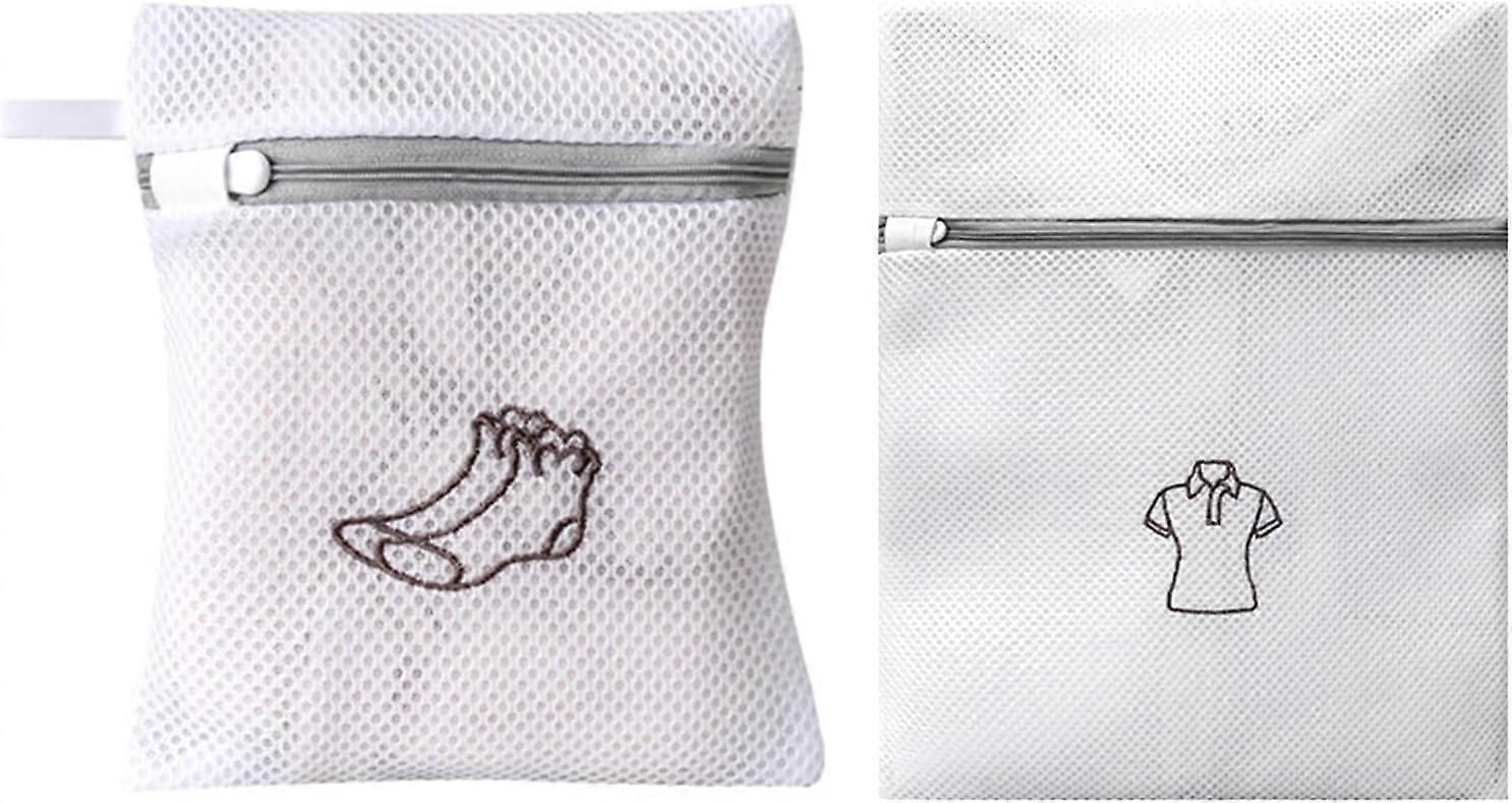 Laundry Bags, Laundry Net, Mesh Laundry Washing Bag, Washing Machine Bag, Washing Net with Zipper, Reusable, Ideal for Delicates, Blouse, Socks, 2Pcs