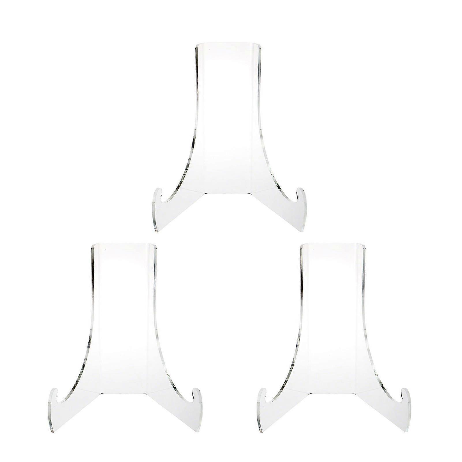 3 Stück Tellerständer Klare Schalen Display Staffeleien Große Tragfähigkeit Stabile Struktur Tee Kuchen Display Ständer Halter Wohnkultur Anzeige v...