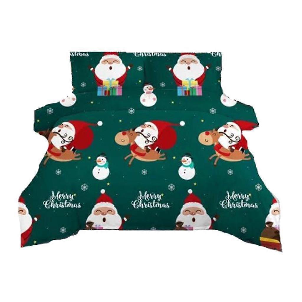 Jouluteema 3-in-1 vuodevaatteet pussilakanasetit makuuhuoneen sisustukseen 228x228cm