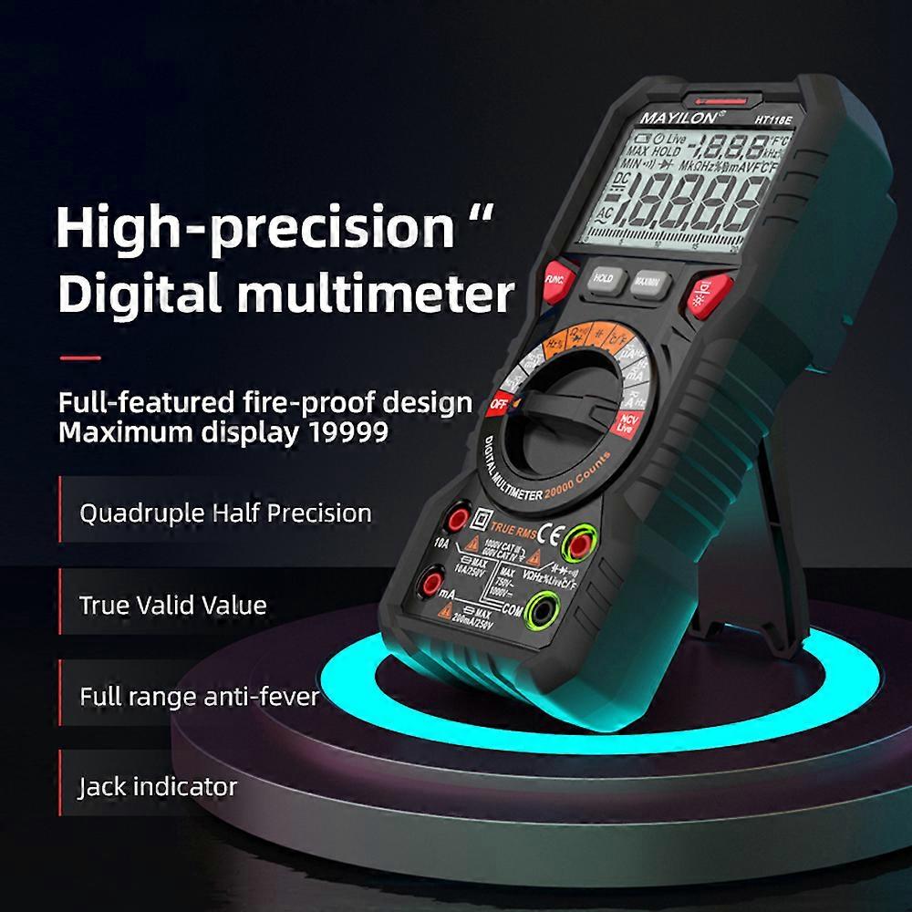 Professional Digital Multimeter Voltage Current Resistance Frequency Capacitance Diode Temp True RMS Capacitance NCV Measurement
