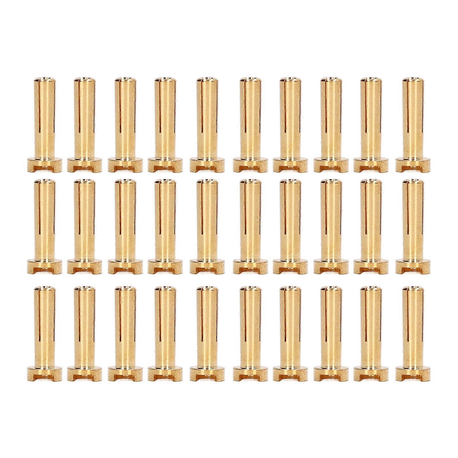 30個バナナプラグコネクタ真鍮高精度標準RCバッテリーワイヤープラグ4mm